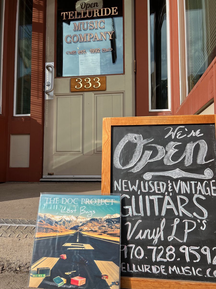 docprojectmusic's tweet photo. If you're in Telluride CO, head down to the Telluride Music Company to purchase our album "Lost bags" on vinyl! Or email info@thedocproject.com to purchase one! #thedocproject #BcInahaus #freshwaterfish #bluesmusic #colorado #funk #funkmusic #rhythm #telluride #indierock #horns https://t.co/vLuCeXiC70