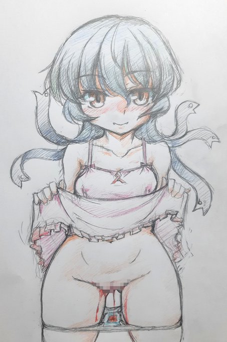 R18 NSFW
依頼納品です。血液表現注意。
白地堂(はくっち)さんとこの娘さん、メデューさん。 