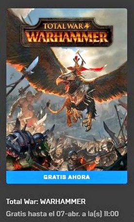 RECORDATORIO.
En Epic Games Store está el Total War Warhammer 1 gratis pa siempre.
Tenéis que activarlo en los próximos 7 días.

No perdéis nada, aunque lo tengáis en Steam, os recomendaría pillarlo.

store.epicgames.com/es-ES/p/total-…
