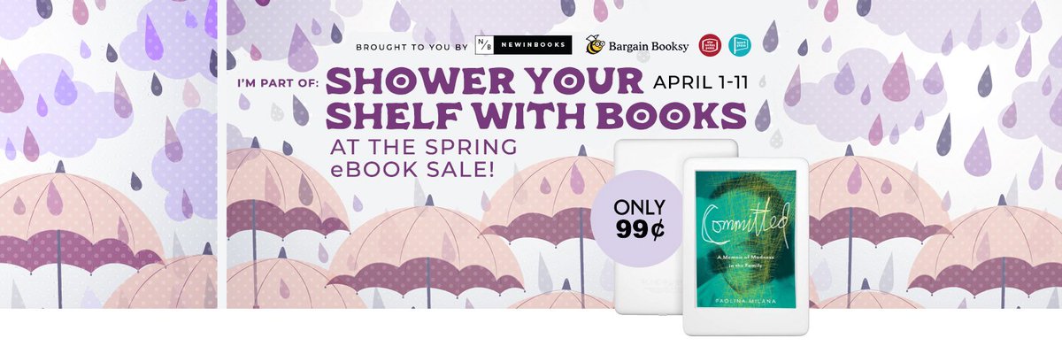 MadnessToMagic's tweet photo. COMMITTED: A MEMOIR OF MADNESS IN THE FAMILY "a modern-day 'Girl, Interrupted'" is coming up on its 1-year anniversary. To celebrate, I’m offering the eBook for 99 cents, from NOW thru April 11. Snag it at https://t.co/J3KETFb56p
#ebooksale #Mentalhealth #springreading #memoir https://t.co/6EFBVSOByt