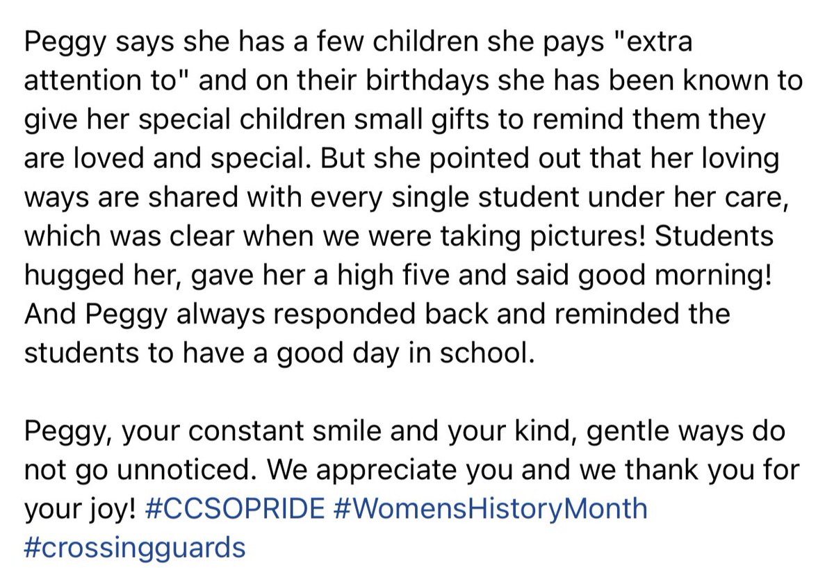 DrMuddES's tweet photo. Thank you Ms. Peggy and all of our amazing Crossing Guards who keep our students safe! @CCSOMD #CCSOPride #CrossingGuards https://t.co/Zfj1laoSpp
