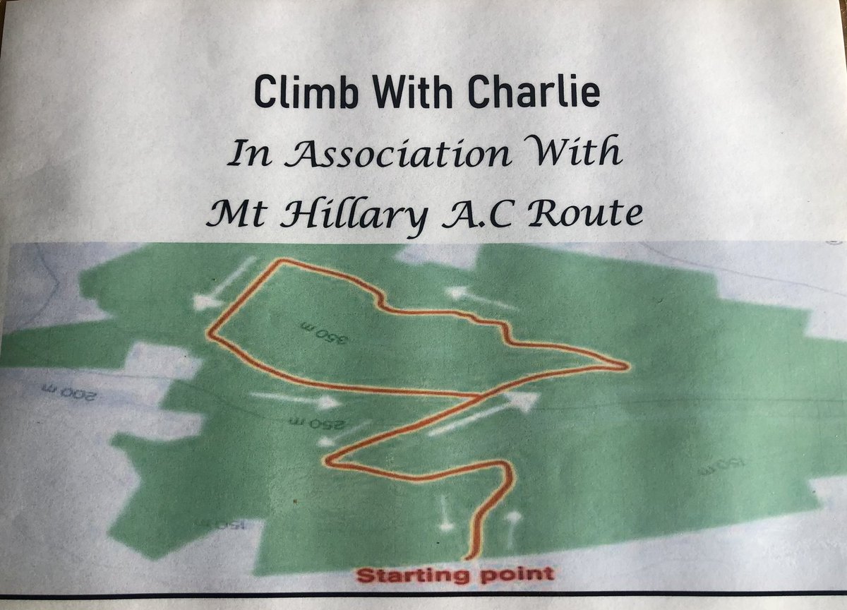 boyceoc's tweet photo. All set for tomorrow’s #ClimbwithCharlie event. 

Meeting at the Main Entrance to Mt Hillary at 5.30pm. 
https://t.co/p34BZr4UMD  

The route will be marked.  
Join us if you can or Donate online to https://t.co/KzT1494RdO

@charliebird49 
@climb_charlie 
@MtHillaryAC https://t.co/srADMjW7eX