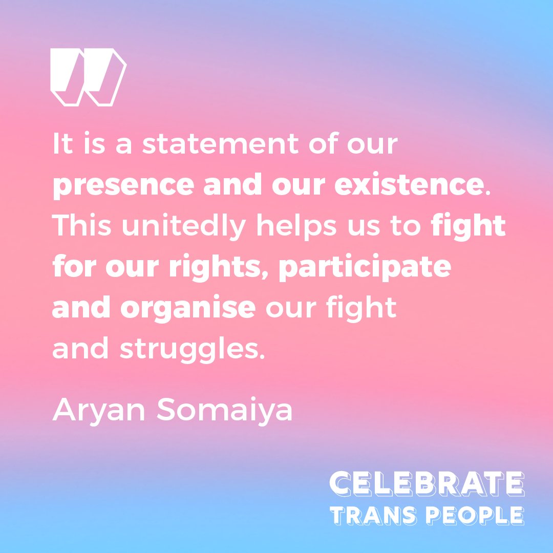 🏳️‍⚧️Trans joy is power.
❤️Trans joy is resistance. 
✨Trans joy is magic. 

For #TransDayOfVisibility, let us know: What is #TransJoy to you? 

tinyurl.com/celebratetrans