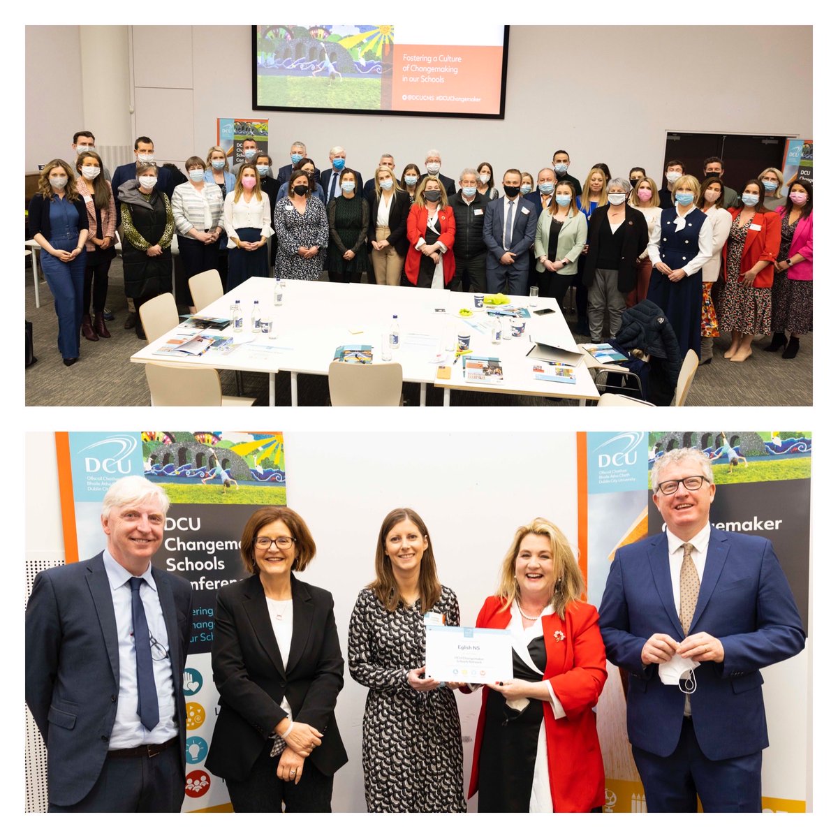 EglishNs's tweet photo. So honoured and happy to receive our‘Changemaker School’ Award @DCUCMS #DCUChangemaker last Thursday #creativity #empathy #leadership #teamwork https://t.co/IBiX2I0yde