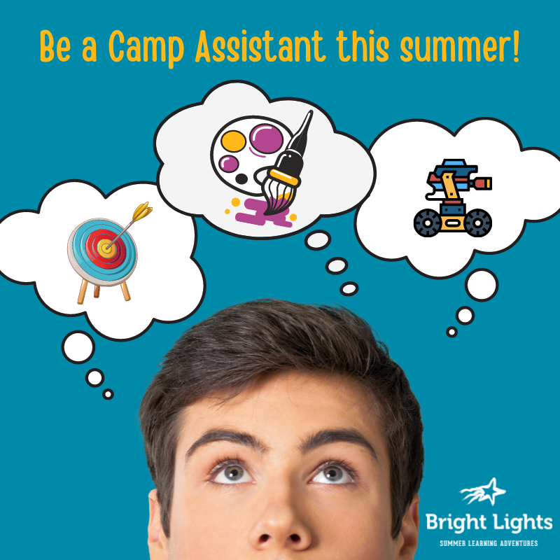 BrightLightsOrg's tweet photo. Have a student in 8th grade or older? They should be a Camp Assistant at Bright Lights this summer!
Learn more and apply at https://t.co/oHBwxmITYH .
#BrightLights #summerlearning #summercamp #camp #campassistant #summer2022 #summer #volunteer https://t.co/OssAYrr7U8