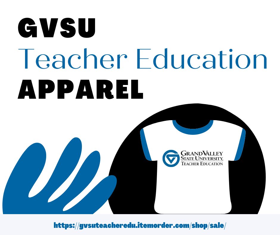 gvsuteach's tweet photo. Reminder: GVSU Teacher Education Apparel Order Deadline is Friday, April 1! 

Order pick-up is the week of April 11 at 419.1 Devos C Building. 

Check out the following link for styles and to order: https://t.co/bE7FfVXLd6 https://t.co/Mms0cUuzv5
