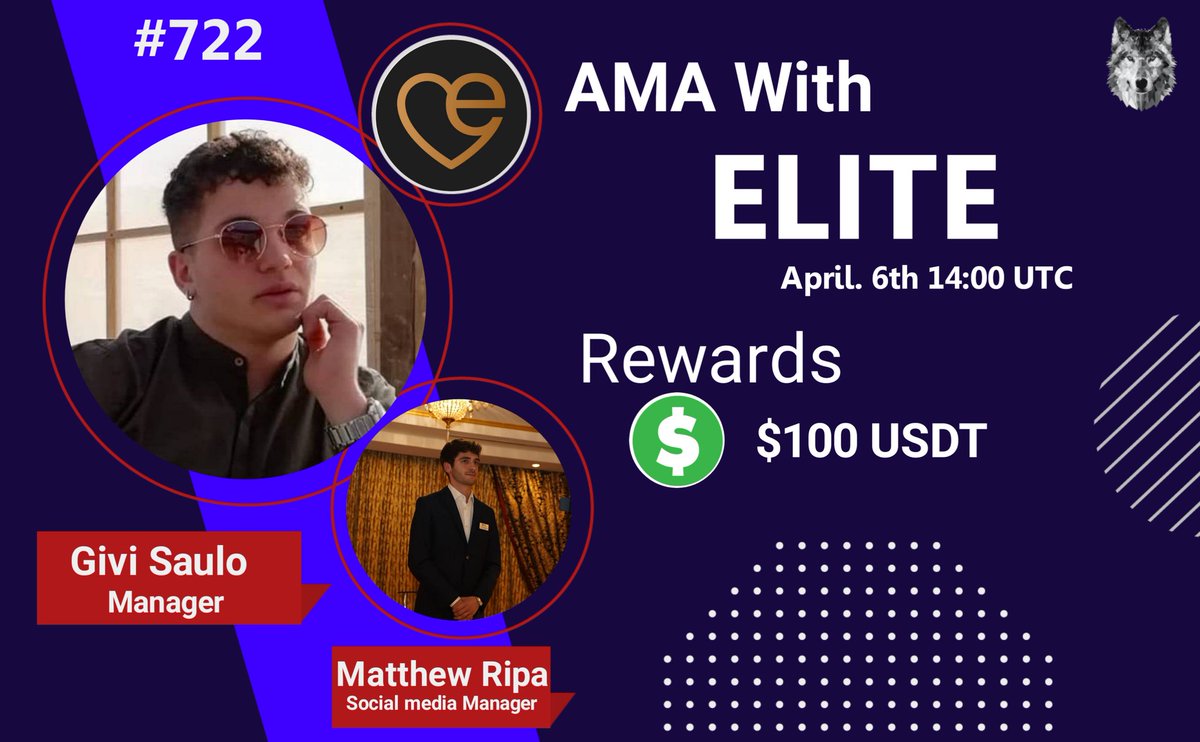 CryptoTitans1's tweet photo. 🤍AMA Series With ELITE Token

🎁Prize: $100 USDT
📆Date: April 6th 14:00 UTC 
🏨 Venue: https://t.co/UC8QQTICnm

Rules : https://t.co/X1NSWl8UlO

🖤 Follow

 @elite_token_

&amp;

  @CryptoTitans1

2. Like Retweet &amp; Comment Your Questions (3 Questions Max) Tag 3 friends. https://t.co/hpIxYJfCag