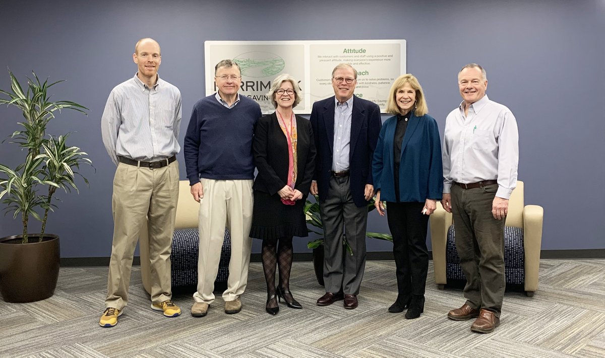 MerrimackBank's tweet photo. 🎉 It was so nice having former and current Bank leaders stop by to wish Tom Dustin well! Congratulations, Tom! We will miss you and hope you enjoy every moment of your well-deserved retirement. #themerrimack #MerrimackStyle #ConcordNH #retirement #25years #theDuster https://t.co/F9rZQJ7avv