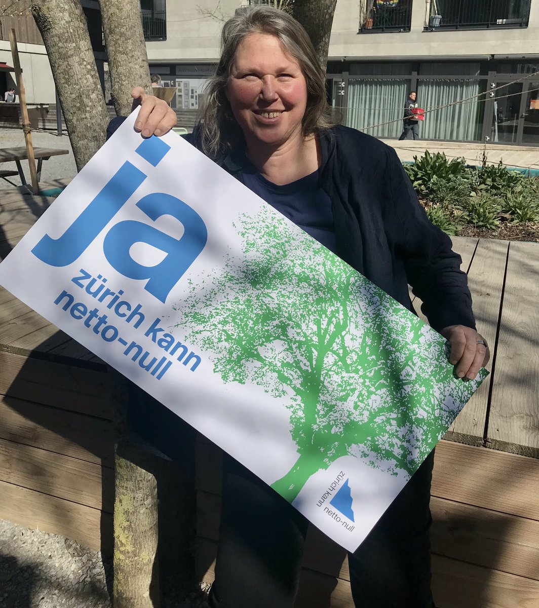 „Wir wollen, wir müssen und wir können uns für’s Klima engagieren. Weil uns die ganze Welt wichtig ist", Sibylle Kauer, Gemeinderätin Grüne. #zuerichkannnettonull