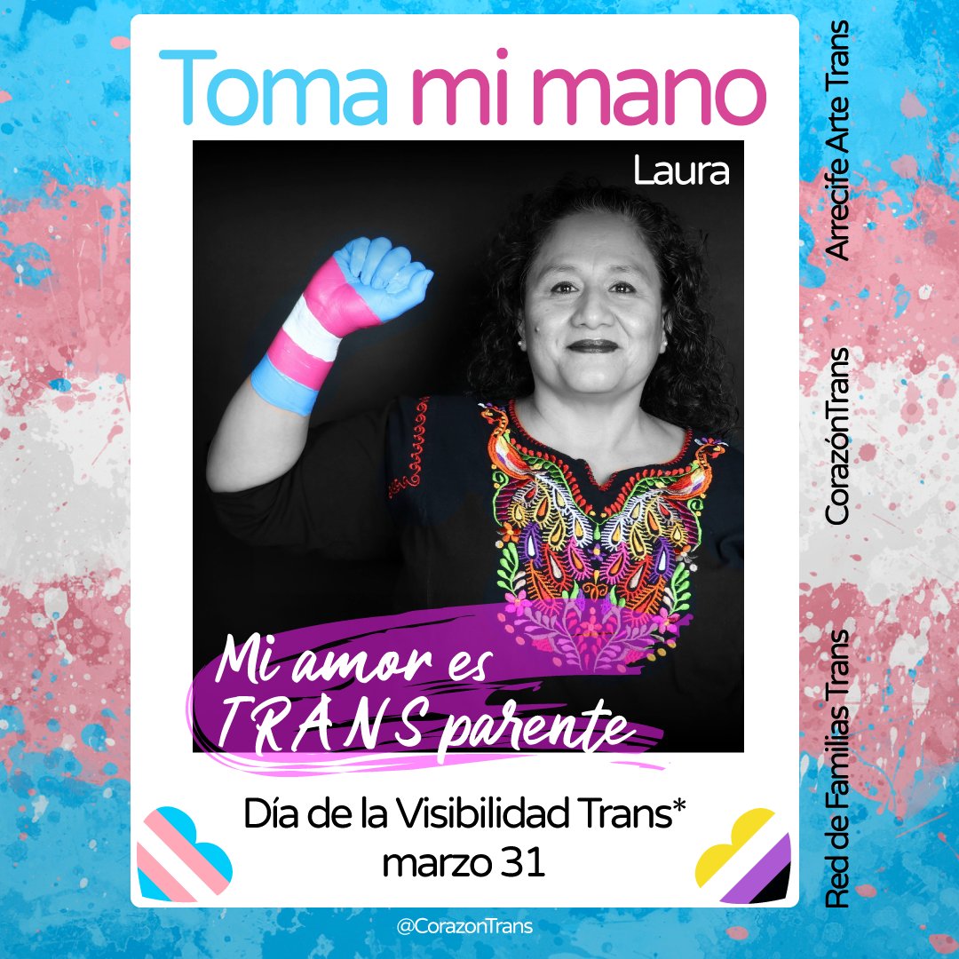 CorazonTrans's tweet photo. Toma mi mano, no estás sola, solo, sole #31MVisibilidadTrans #InfanciasTrans #OrgulloTrans #TomaMiMano #TeAmoTrans https://t.co/PeCCGq0n37