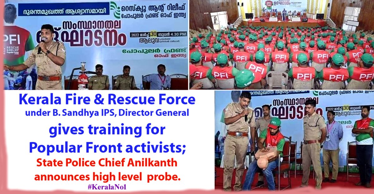 VREJIKUMAR's tweet photo. See how No.1 Kerala is moving ahead to Taliban. 
The @vijayanpinarayi govt itself is training PFI in daylight, who killed their own CPM- DYFI- SFI activists! 
No doubt, Police training also may come soon.  

@AmitShah, @TheKeralaPolice,
Need your reply. https://t.co/8mH7QtCKZW