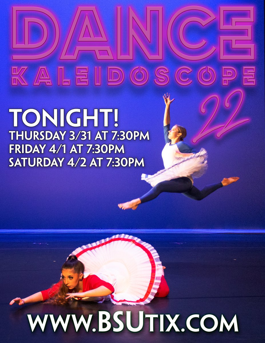 BSUTheaterDance's tweet photo. It's opening night in Bridgewater!
Tonight's performance of DANCE KALEIDOSCOPE is nearly sold out, but there are more tickets available for Friday and Saturday nights. Get your tickets today at https://t.co/RO8b8vHLhA and be a part of this exciting display of art in motion!!! https://t.co/PXaYjueLA3
