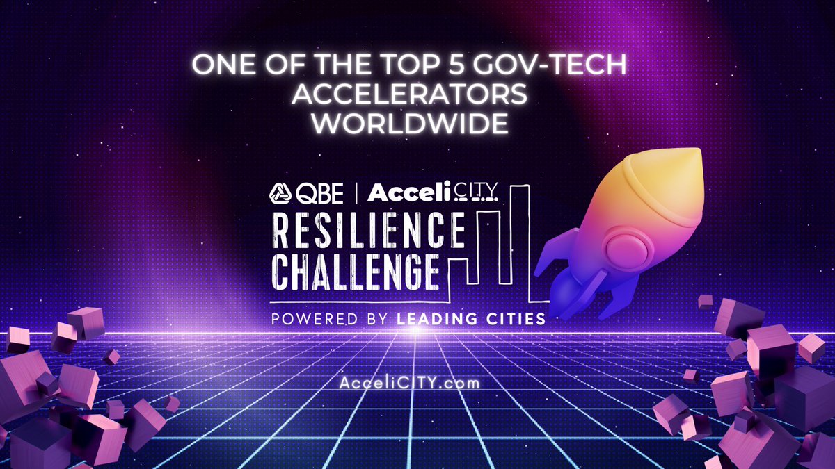 LeadingCities's tweet photo. 4 days left to apply to @QBE #AcceliCITY #Resilience Challenge! Apply in only 10 minutes to gain global exposure for your #smartcity solution, access mentors and investors. View details at https://t.co/prxmdnxWbe and apply now! @leadingcities #startups https://t.co/exTnhczzSw