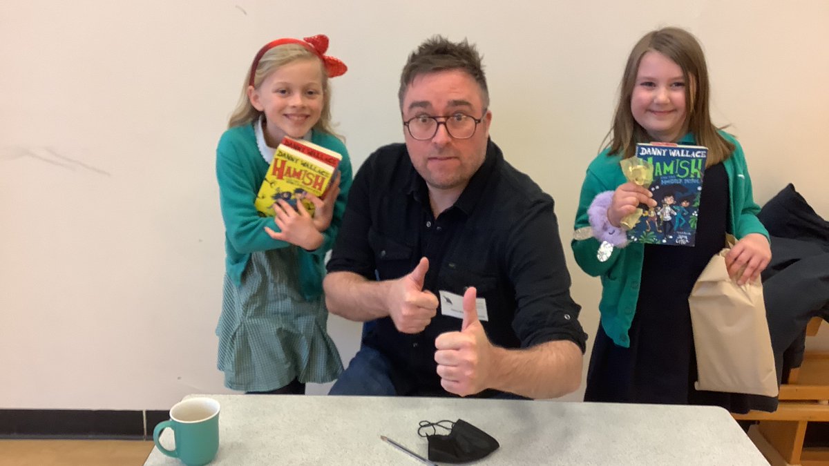 Thank you <a href="/dannywallace/">Danny Wallace</a> for a very funny and inspiring afternoon. The children of <a href="/DussindalePrim1/">Dussindale Primary School</a>
 loved meeting you. Thank you to the wonderful <a href="/MarilynBrock/">Marilyn Brocklehurst</a>  the NCBC for facilitating!