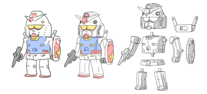 自分が描いたガンダムが立体化したらいいなーって思って描いた過去絵です 