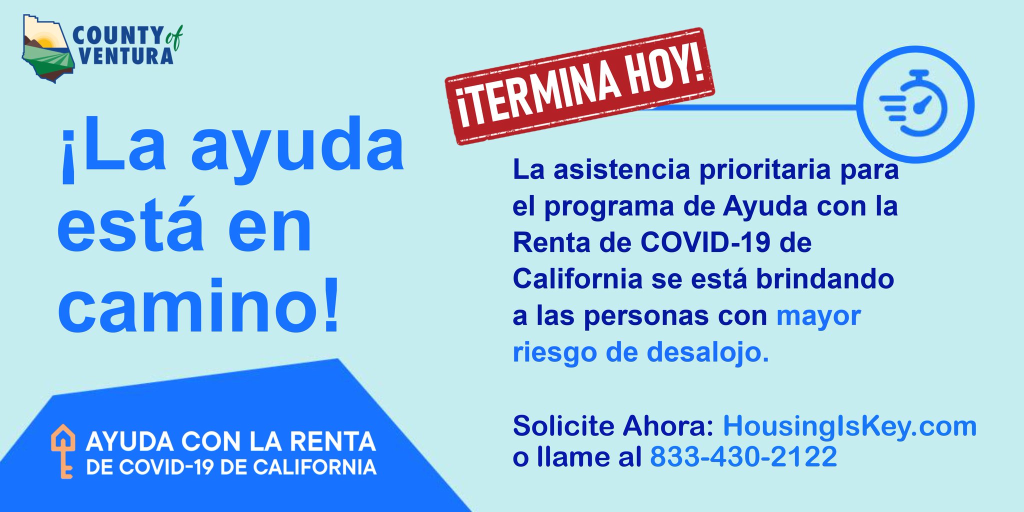County of Ventura on Twitter "Hoy es el último día para solicitar