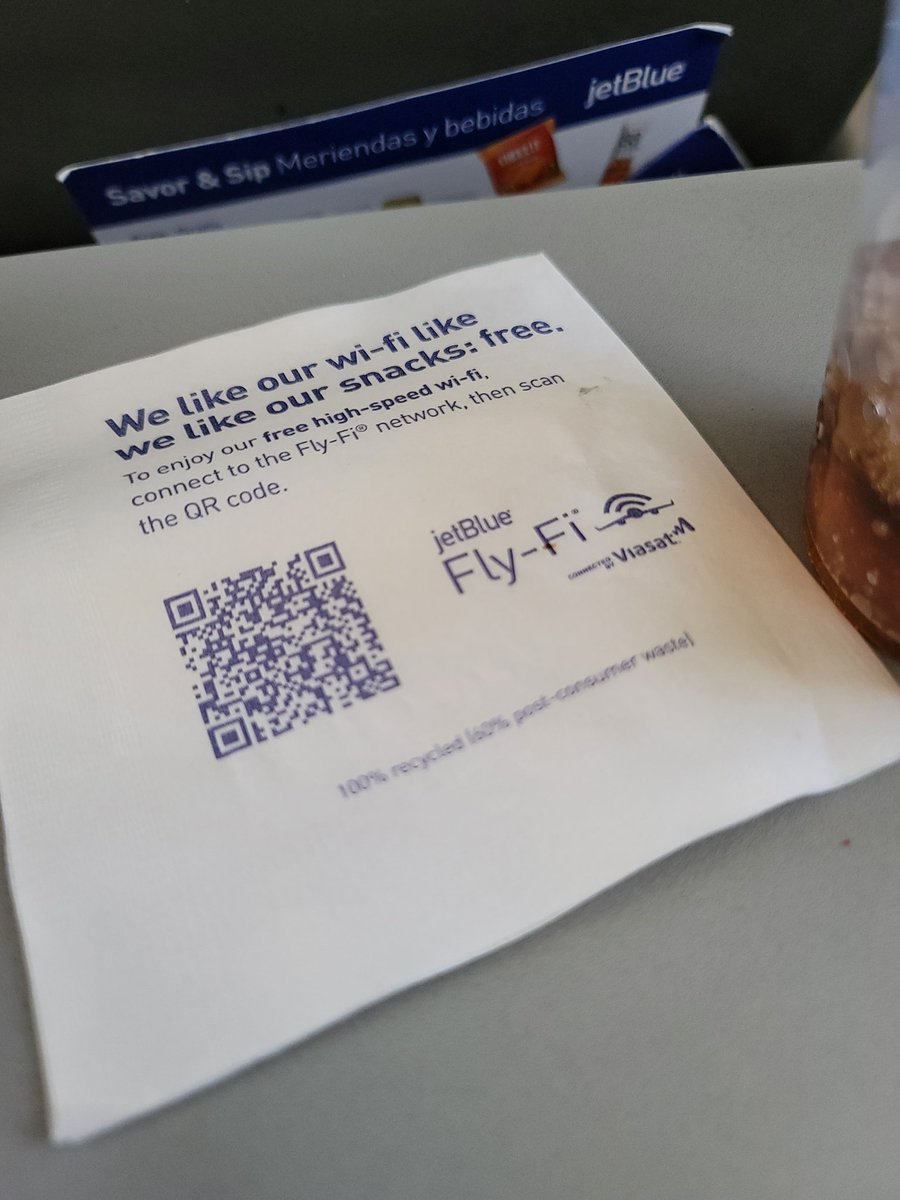PayaPhotos's tweet photo. I'm on a flight with @JetBlue and I'm using it's WiFi. I'm so impressed and I thought I should share this. It was so easy to connect (even without disconnecting my VPN which is important to me) 

(Not a paid advertisement... Just a happy flier) https://t.co/LUs50ppaXQ https://t.co/w2mAtgqbDN