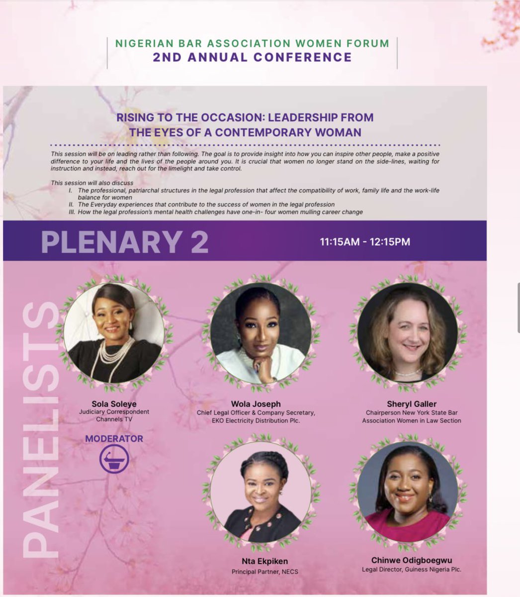 iamshola's tweet photo. Enjoyed moderating this session of the Nigerian Bar Association Women Forum on the theme, “Rising To The Occassion: Leadership From The Eyes Of A Contemporary Woman”. Well done #NBAWF #WomensHistoryMonth #womenempoweringwomen https://t.co/oAjJO8Oyjz
