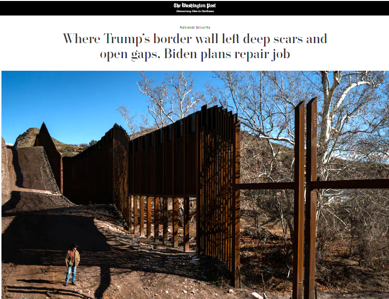 Steelers7890fan's tweet photo. @GOP They are coming thru the #TFG #BeautifulWall which was not completed, is falling apart and easily being climbed with a ladder! Wonder who got the kick back on this mess! https://t.co/z2jNZdH4Yr