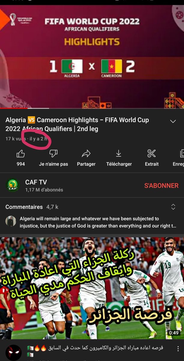AmineBelkhir18's tweet photo. Il ont supprime la vidéo est maintenant il l'ont republiée la vidéo . Justice pour l'Algérie ptn faut faire quelque chose là 

#الماتش_يتعاود https://t.co/RASKTJJwu2