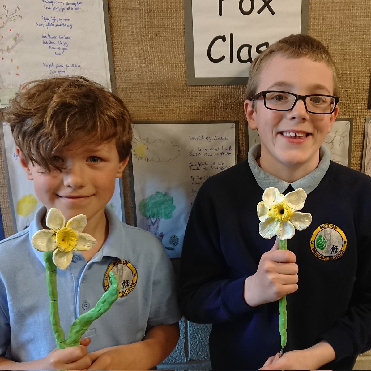 Our daffodil sculpture project has produced fantastic results! Though they are very fragile so I hope they got home intact... 🤞🦊