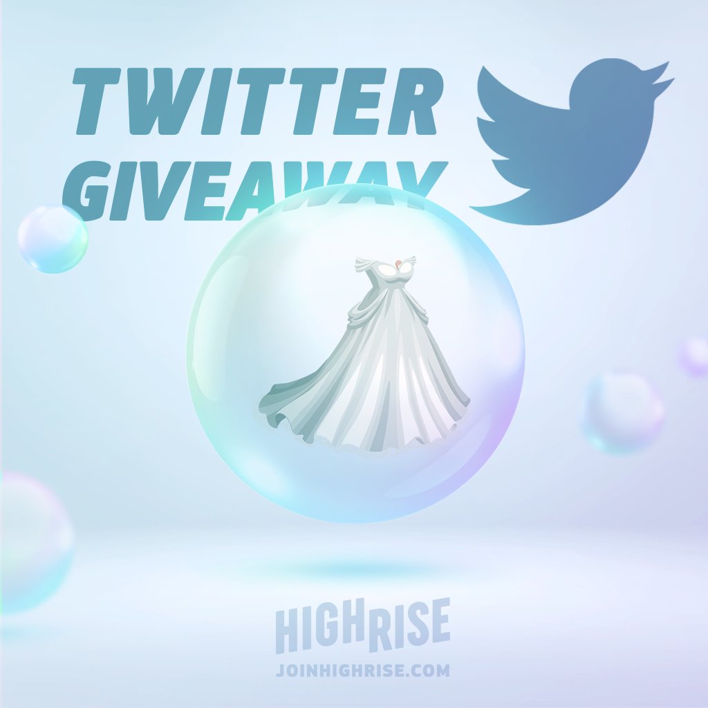 We're back with another giveaway! 🥳 The item this week is the absolutely stunning Luxury Gown! Just follow us, retweet this post, and comment your Highrise username below to be entered. Ends in one week, good luck! 🤵👰

#highriseapp #highrisemetaverse #giveaway