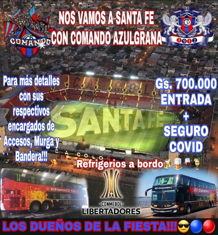 A copar Santa Fe🇦🇷 una vez más!!!!
#COMANDOAZULGRANA🔴🔵
LOS DUEÑOS DE LA FIESTA!!!!