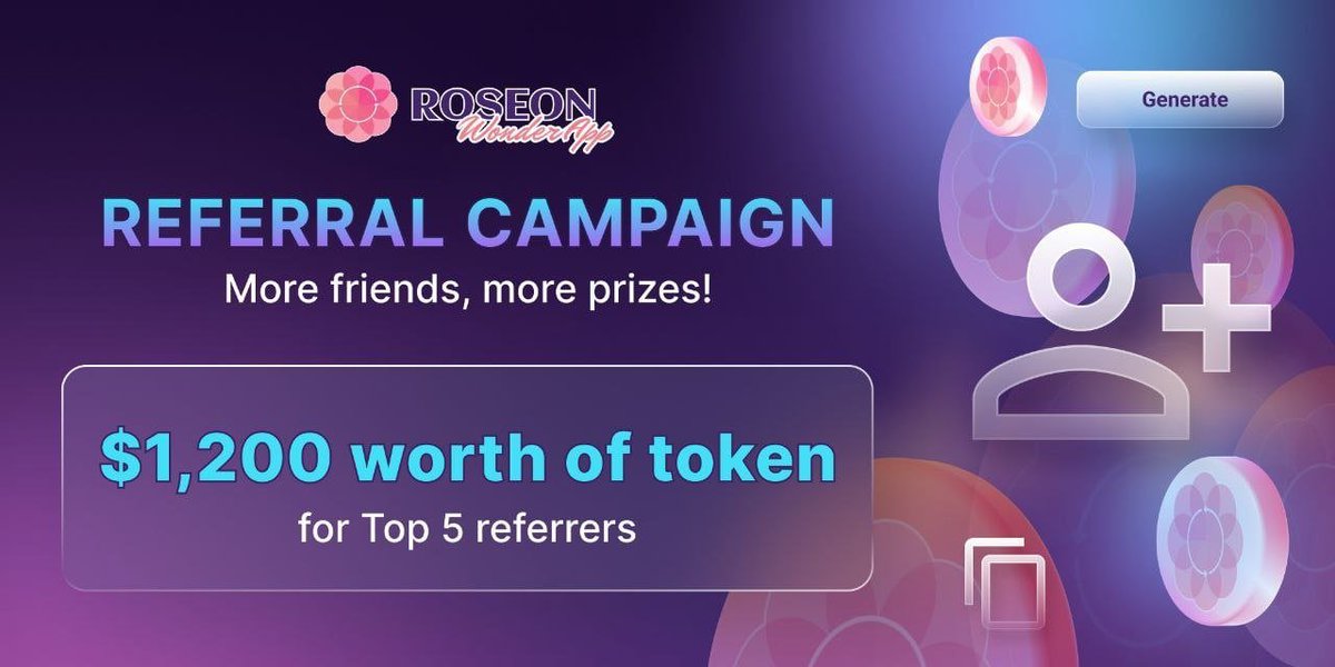 CryptoTownEU's tweet photo. 🚀 Airdrop: Roseon WonderApp
👥 Referral: $1200 worth of $ROSN
📅 End Date: 30th April, 2022
🏦 Winner Announcement Date: 4th May, 2022
🎁 Distribution Date: By 11th May, 2022

Go to the Airdrop Page
https://t.co/7z0PosqLUD

#Airdrop #Airdrops #Crypto #Giveaway https://t.co/B8IdABKhTu