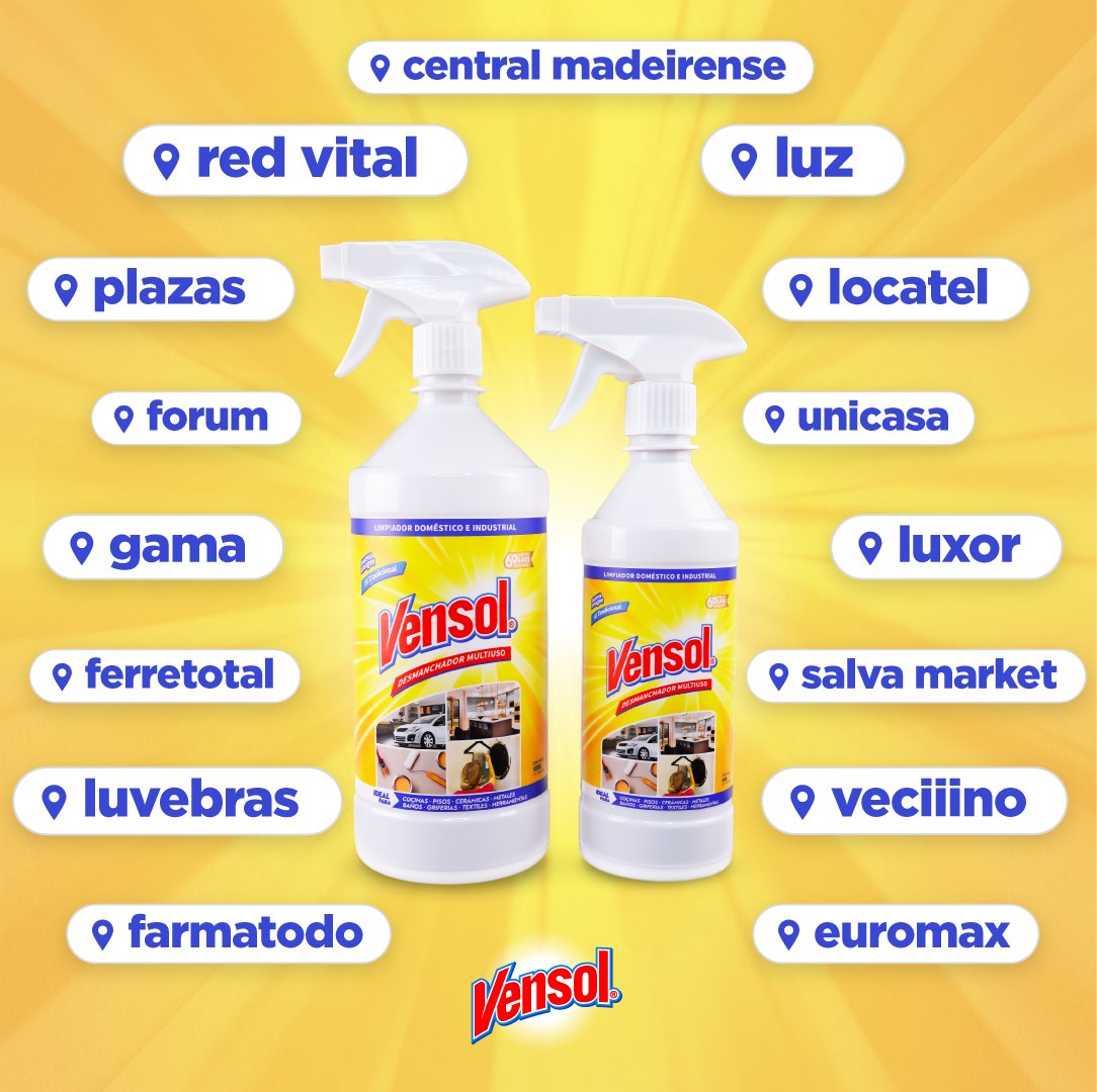calidadvensol's tweet photo. Poco a poco estaremos en cada rincón de Venezuela 🇻🇪 Gracias por confiar en el Vensol de siempre y en la nueva familia de productos de limpieza con #CalidadVensol 🌟 https://t.co/U9ZyiuSYi1