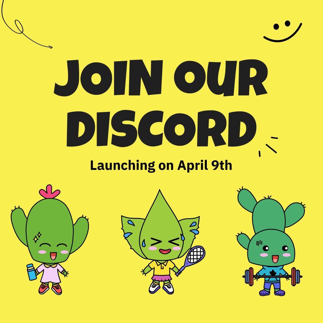 cactuskidshc's tweet photo. 🚨ANOTHER REMINDER TO JOIN OUR DISCORD🚨

Jump into healthy living!
Become part of our community.
Enjoy exclusive benefits and utility!
Join the Cactus Kids HC Discord.

JOIN NOW ➡️: https://t.co/OBq4exTLaA

#NFT #NFTdiscord #NFTdrop #NFTProject https://t.co/634rGnl8sU