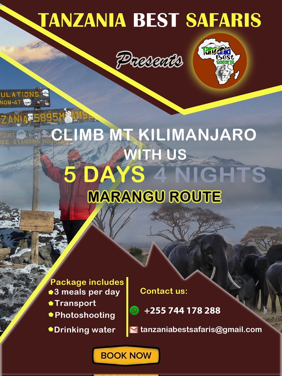 MilkasiaJ's tweet photo. With best service.

#Tanzania #Kilimanjaro #travel #adventure https://t.co/ryl3A0OpiF
