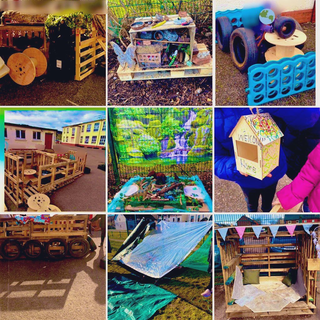 Set P1-P7 an open-ended outdoor STEM challenge 4 weeks ago with the question, “What can you build?” Some opted to make permanent structures, some used stories as an inspiration for building with the loose parts.I think they smashed it and now can’t pick a winner 🤷‍♀️