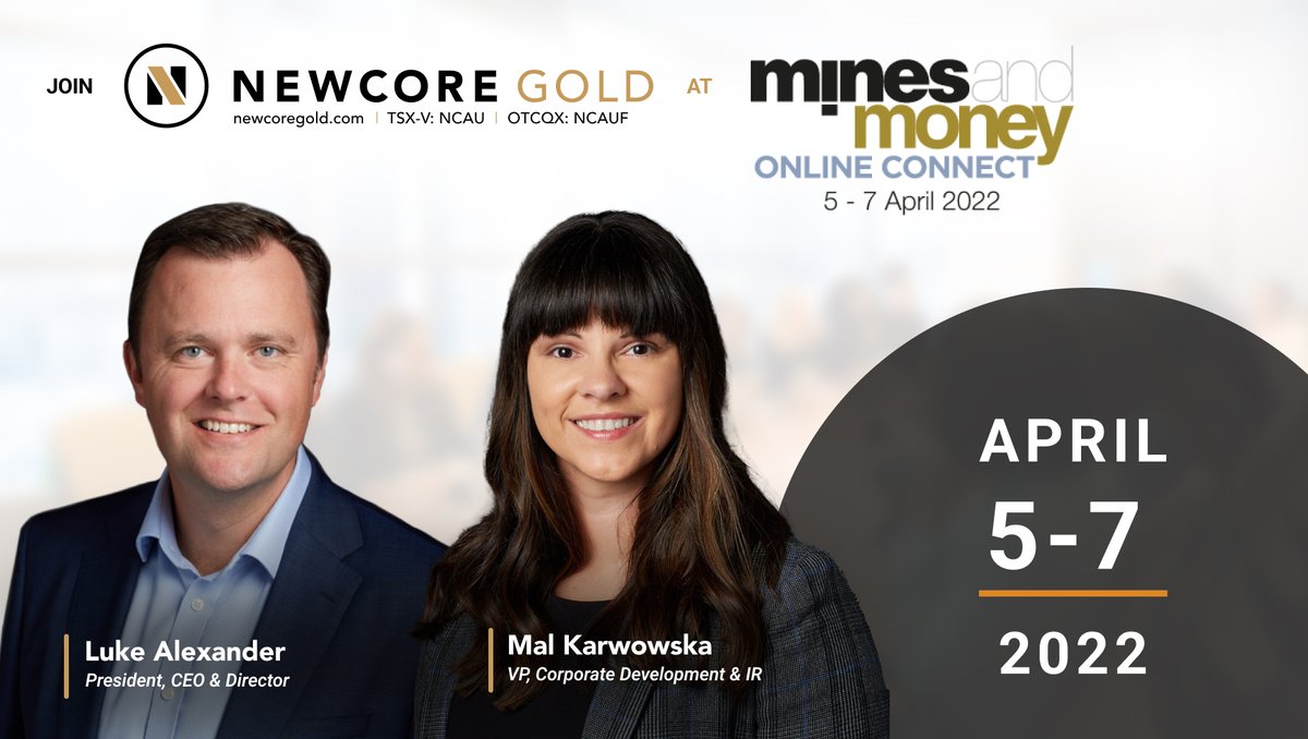 NewcoreGold's tweet photo. *CONFERENCE ALERT 📣* Join us on April 5-7, 2022 @MinesAndMoney #OnlineConnect. Register now to meet with our team 1-on-1.

#investorconferences #gold $NCAU.V $NCAUF

Details Here👇: 
https://t.co/hJ0sTgIYoc https://t.co/nhCAXf4zhu