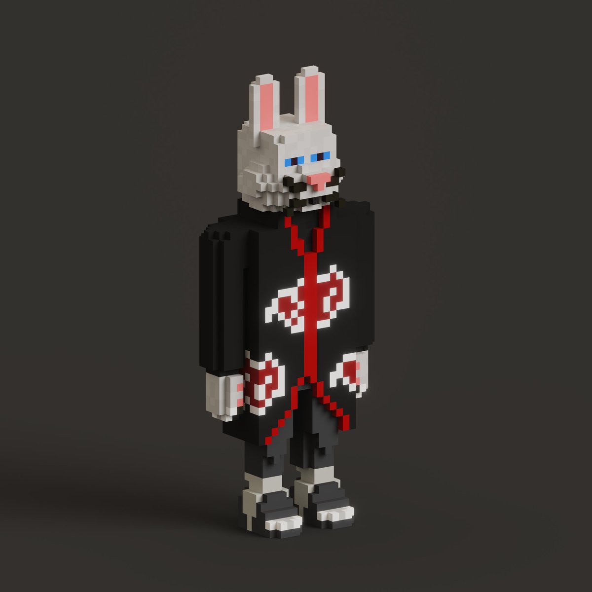 Voxel_Netizens's tweet photo. Mr. Babbit 🐰 Donning #Akatsuki 
 ⭐100% CC0 Stealth project
 💎 pocket embroidered Merch. 
 #nft #nfts #voxland_netizens #opensea #rarible #bitcoin #ethereum #snoopdogg #garyvee #loganpaul #google #Trending #justinbieber #dojacat #millionaire #cryptoartist #cryptoart #matic #ada https://t.co/uONOdYKZIR