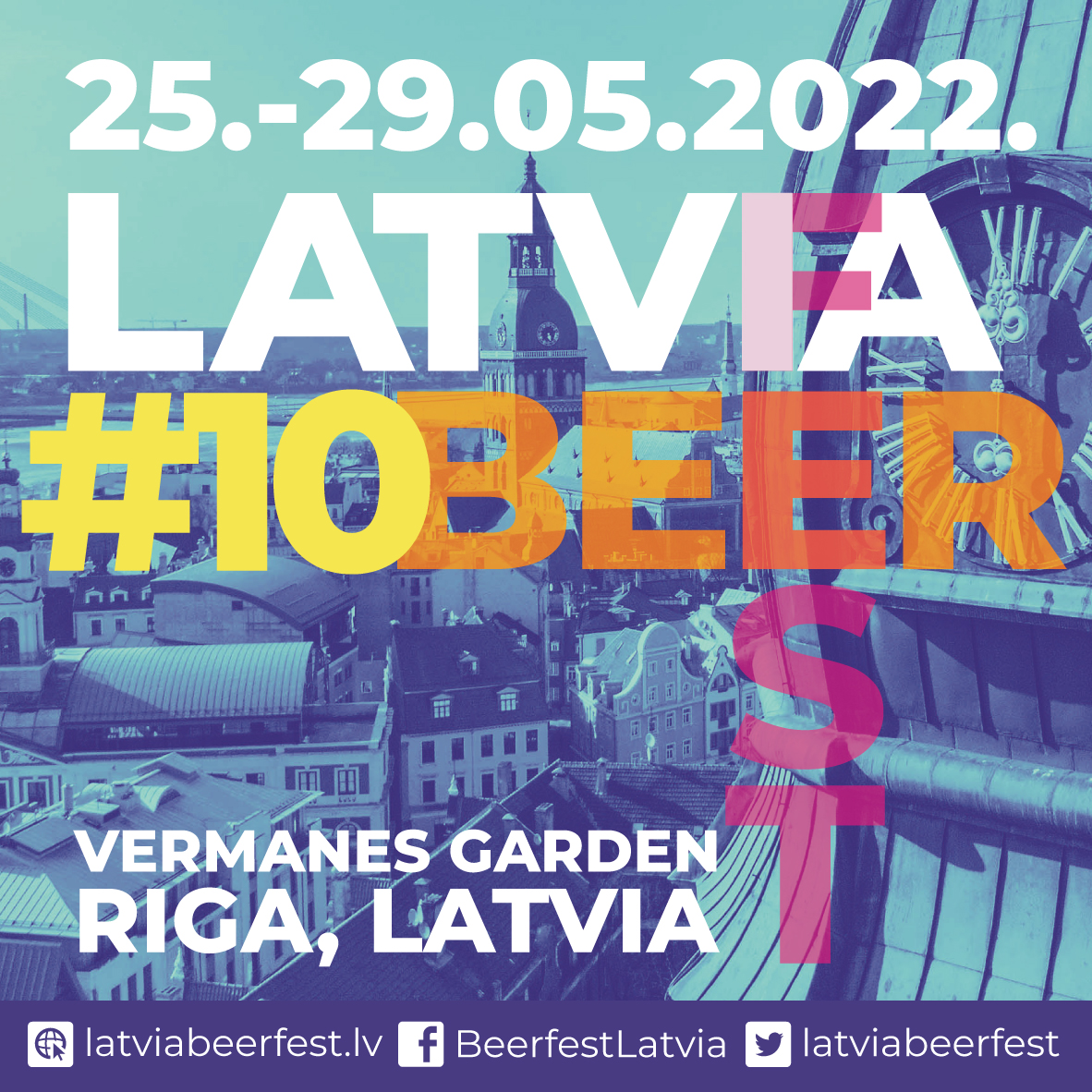 Pēc 2 gadu pārtraukuma atgriežamies ar jaunu festivāla vizuālo identitāti un grandioziem plāniem! No 25.-29. maijam Vērmanes dārzā notiks 10. Latviabeerfest, kas ir Austrumeiropā lielākais alus festivāls un ievadīs 2022. gada Eiropas alus festivālu sezonu. #latviabeerfest