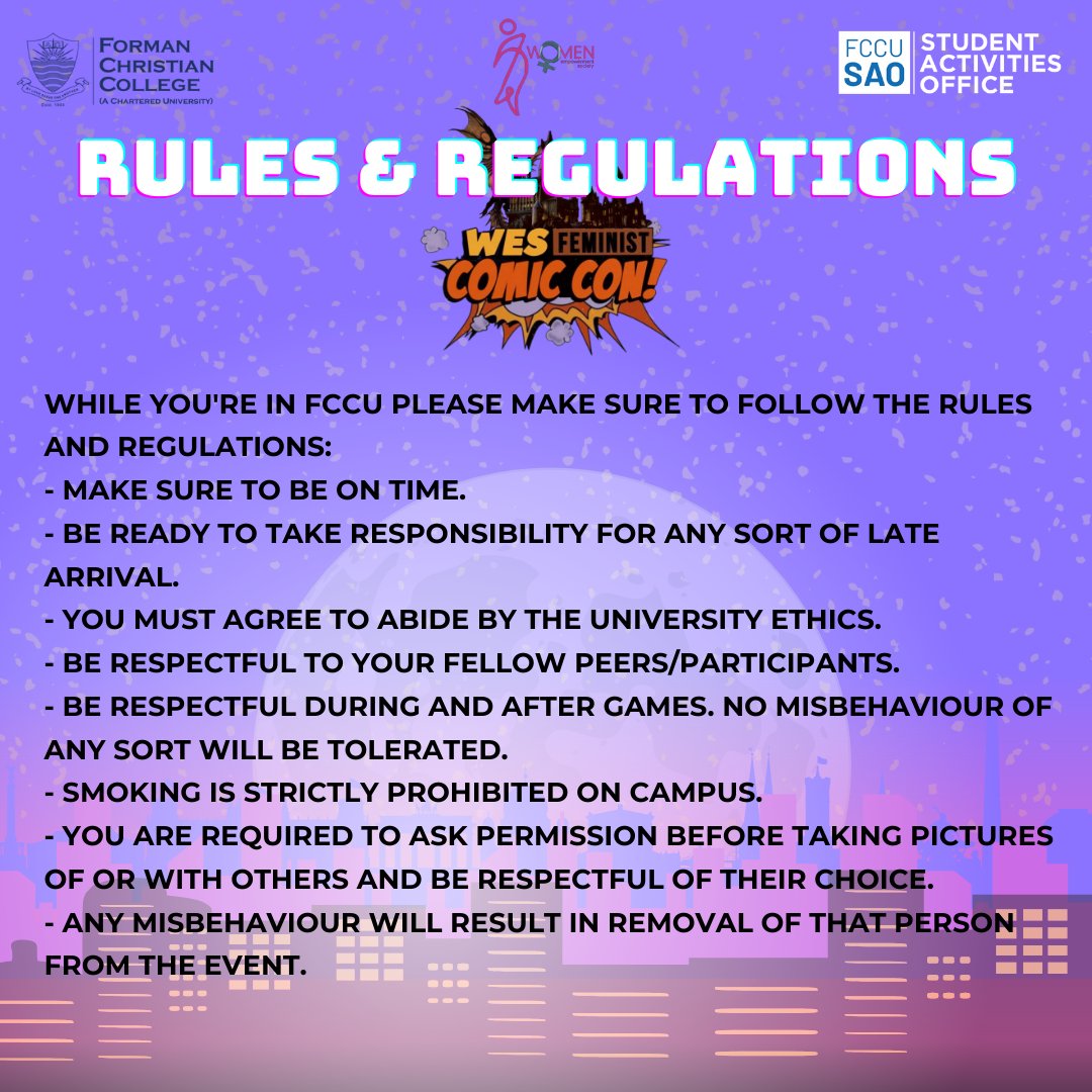 WESFCCU's tweet photo. Some rules and regulations to follow while you're in FCCU: https://t.co/azmVKFxqrN