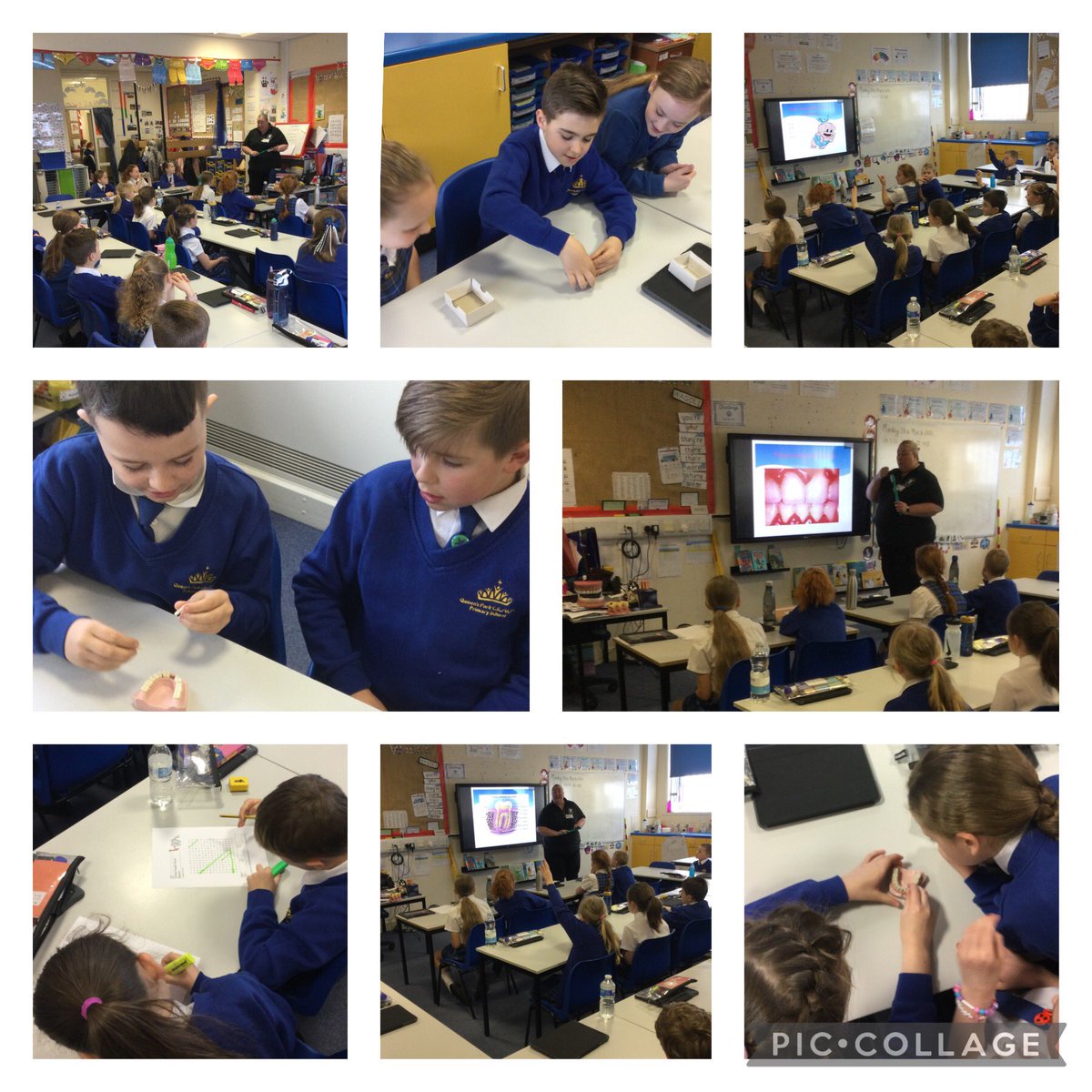 On Monday we had a visit from <a href="/teethinschools/">Helen Howard @ Talking Teeth in Schools</a> 🦷 <a href="/MissKnocktonQP/">MissKnocktonQP</a> <a href="/QueensCoEURC/">Queen's Park C.E/U.R.C. Primary School</a> 

We even started to think about where the different teeth are positioned in our mouth and the different jobs they do. <a href="/NMELLIS1/">NE</a>