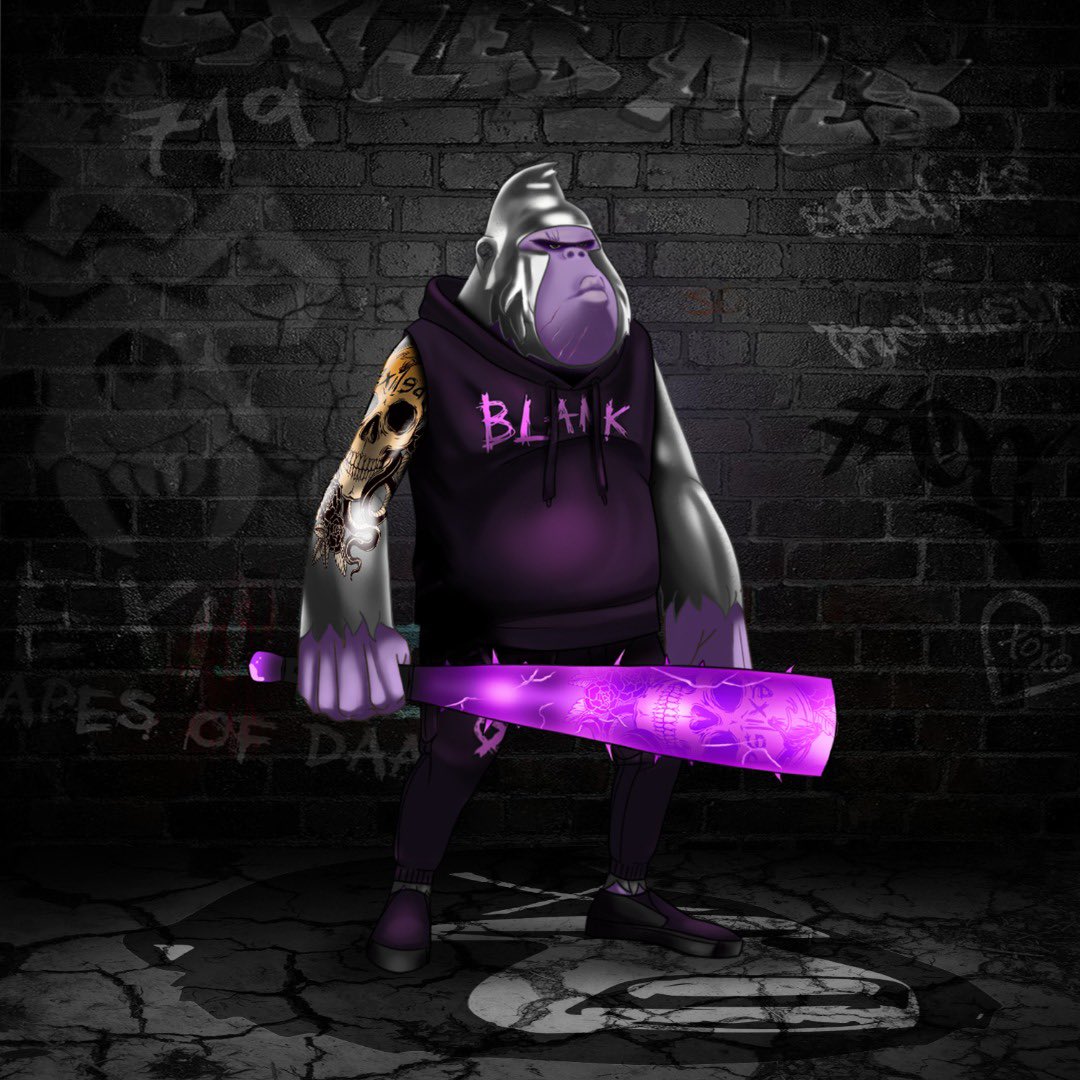 ExiledApes's tweet photo. Giving away a custom 1/1 @ExiledApes character (left) that will be playable in @BitBrawlio!

To enter:
- Follow @BitBrawlio + @ExiledApes 
- Retweet
- Like https://t.co/XJYiHPiTEf