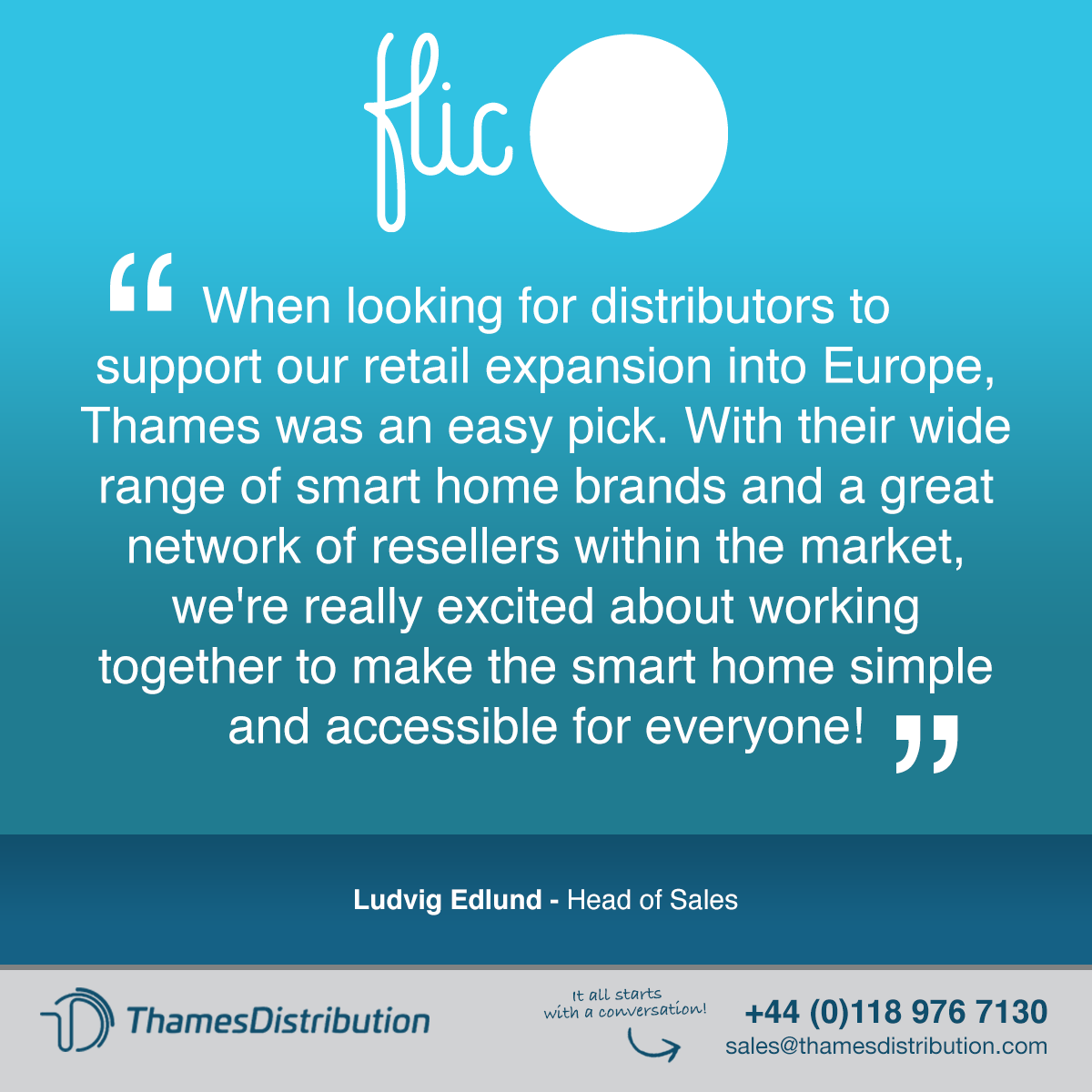 thamesdisti's tweet photo. As an independent, specialist distributor of smart tech, Thames Distribution works closely with some of the most innovative brands in the UK, Europe and beyond - brands like Flic!

https://t.co/3TrwfuoLOP https://t.co/0nlrlcO1WR