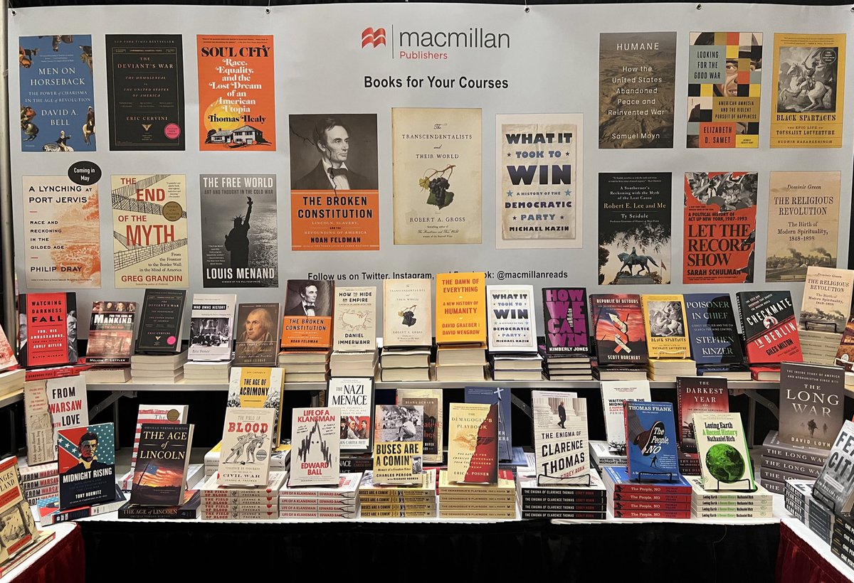 #Twitterstorians! We’re thrilled to be in Boston for #OAH22! 

Stop by Macmillan’s booth (#507) in the exhibit hall to explore our selection of books for your history courses 📚

#OAH2022