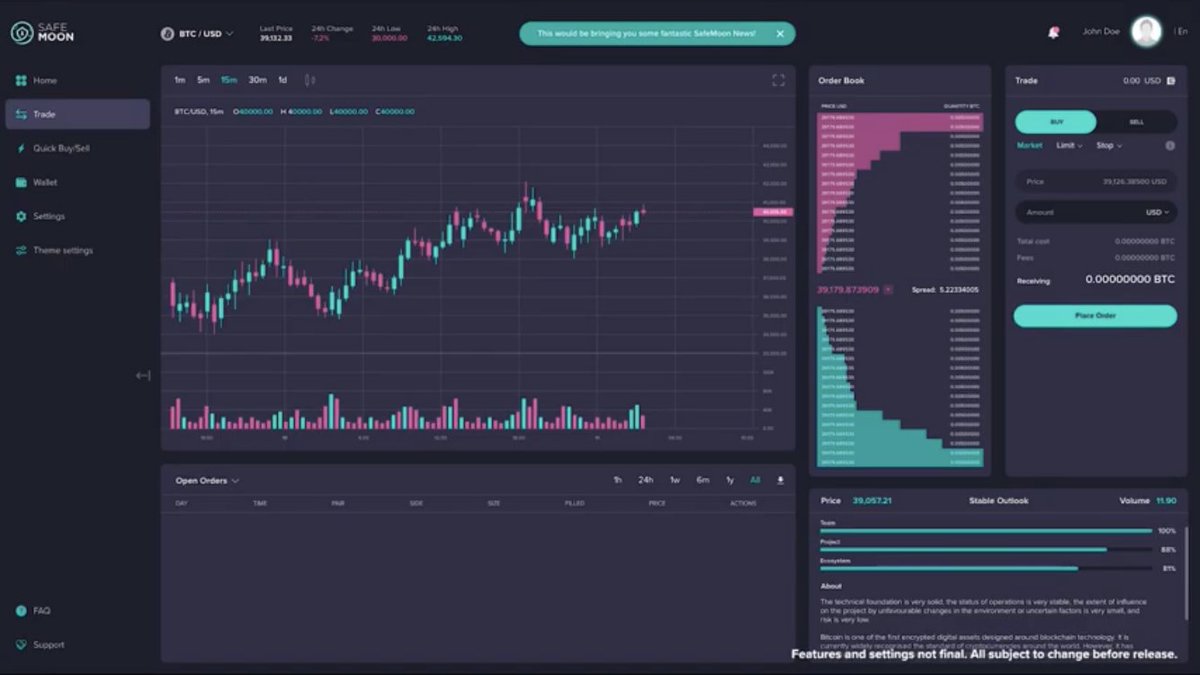 SafemoonWarrior's tweet image. #SAFEMOON Exchange design preview 👀🔥