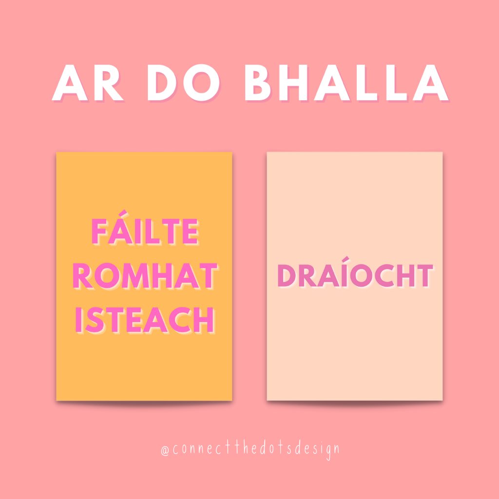 Priontaí nua ag teacht maidin Aoine @ 10. Frásaí deasa daite! #gaeilge #grá #baile