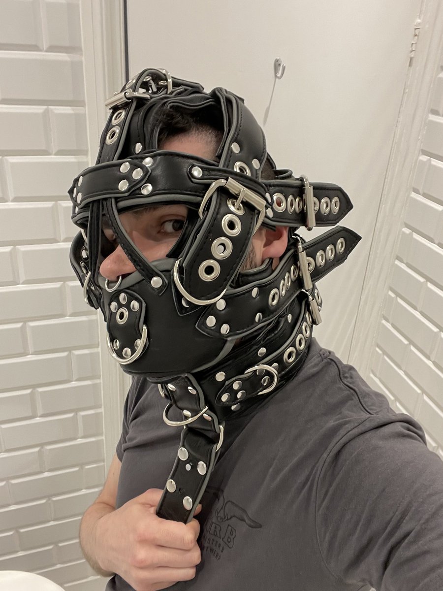 totalrunt's tweet photo. Boys better be good else they get muzzled https://t.co/c4nfD4Scqj
