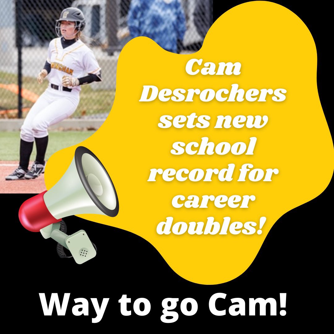 FramStSB's tweet photo. Congratulations to Cam Desrochers for breaking the school record for career doubles! #2isbetterthan1 #smashingrecords https://t.co/Af7tEQqDpJ