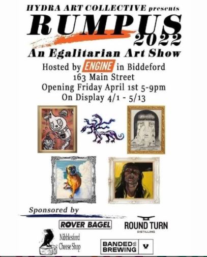 EngineBiddeford's tweet photo. RUMPUS Opening Friday April 1 5-9PM: All ages. All abilities. All are welcome! - https://t.co/pSfOSWhYD1 https://t.co/Me6K0wx0I6