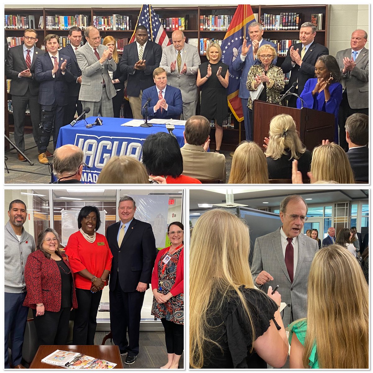 DelbertHosemann's tweet photo. This bill was shaped by the listening sessions Senate Ed Chairman Dennis Debar held in the fall with teachers. Our teachers are helping us grow the next generation of Mississippi leaders. This historic $246M pay raise is a reflection of our thanks for their work. #msleg https://t.co/HNpDyMZiPz