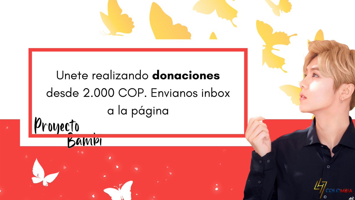 LuHan_Colombia's tweet photo. ★ LUHAN & LUFANS COLOMBIA ★
#ProyectoBAMBI 2022 ★
GRACIAS LUFAN ❤, Ya hemos recibido aportes, y estamos felices de contar con su apoyo otro año. Del mismo modo, esperamos poder igualar nuestras metas pasadas y lo podemos hacer juntos!💛
LUHAN COLOMBIA https://t.co/RNvkPNyCIP