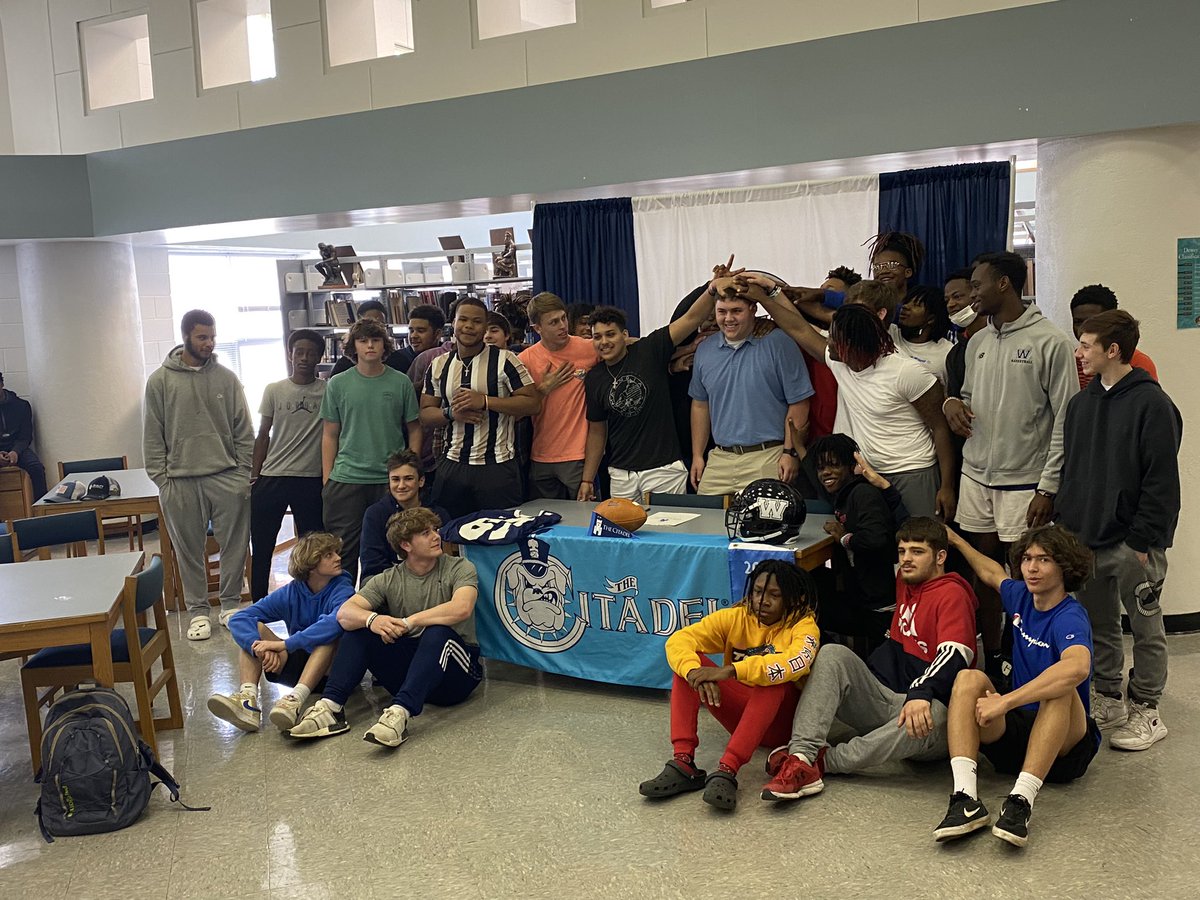 pack_recruits's tweet photo. Congrats to @WheelerPJ2004 on signing to play 🏈 at The Citadel.
You earned it big fella! https://t.co/zrf4lA0VoY