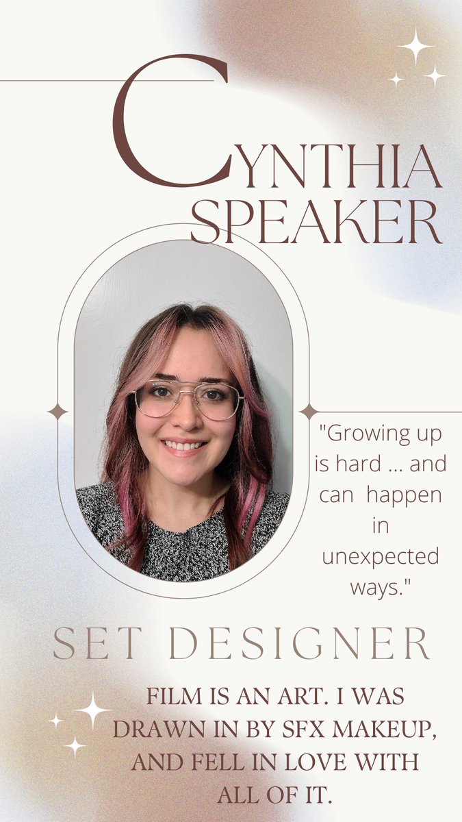 InternalShort's tweet image. Meet our Set Designer
Cynthia followed her heart into film through SFX makeup, &amp;amp; fell in love with all aspects of it. Having a disabled parent, she can really relate to the idea of supporting a parent in need. #azfilm #awkward #WHATIF #WhatWouldYouDo #motherdaughters #scarymommy