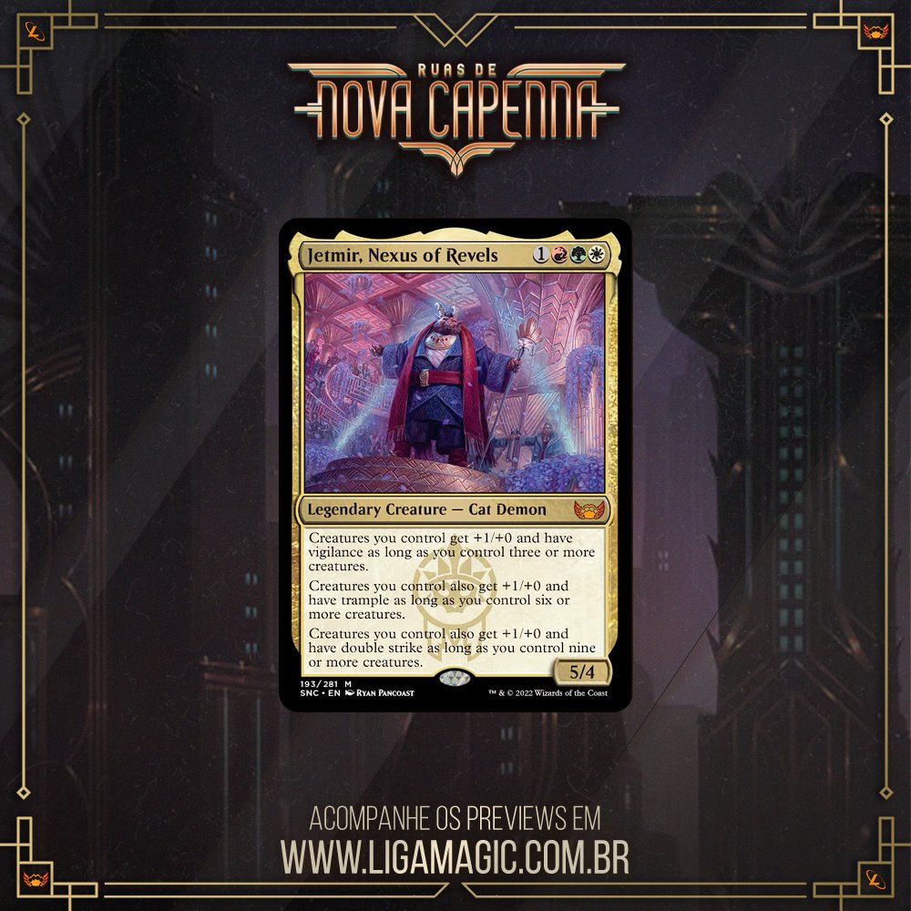 ligamagicbr's tweet photo. A notícia ruim é que ainda não tivemos um Amuleto revelado hoje... A notícia ÓTIMA é que conheceços três líderes das famílias de Nova Capenna!
Agora a curiosidade só aumentou pros outros dois restantes 😅
#mtgcapenna #mtgsnc #mtgpreview https://t.co/sv6htPrYg6